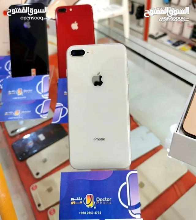 عرض مميز : جوالات iPhone 8 plus 64gb نظيفه بحالة الوكالة مع ضمان و بأقل سعر