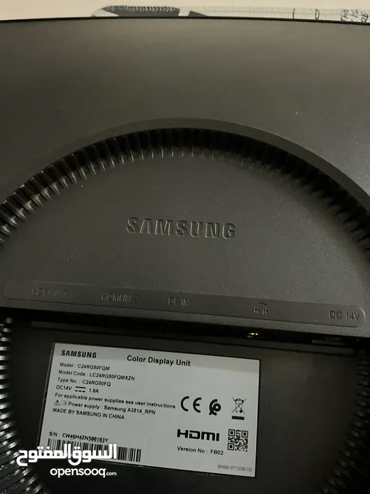 Samsung 24”curved شاشة العاب 24 انش  144 هرتز (fhd)  (1800R (Amd freesync
