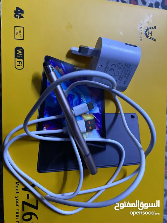 تابلت VIKUSHA  V-Z60 للبيع استعمال خفيف معًا الكرتونه واغراضو وكيبورد وقلم وماوس والكفالة لسا شغاله