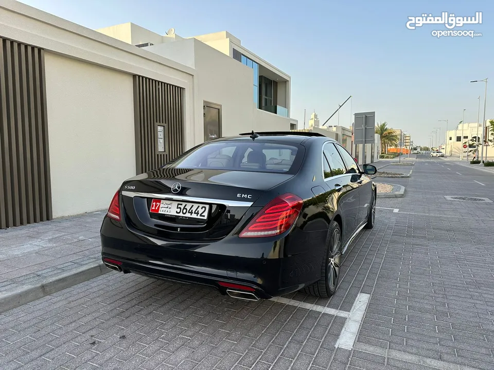 للبيع مرسيدس S500 أربع فصوص شاشات فالكراسي وستاير خلفية ومرايات فالسقف ابواب شفط سقف بانوراما خمس كا