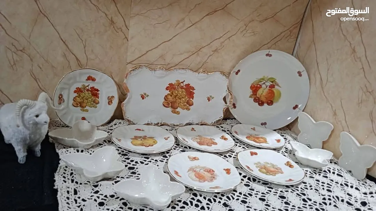 أطقم سفرة بورسلان ماركات عالمية .جديد. الوان متعددة وراقية