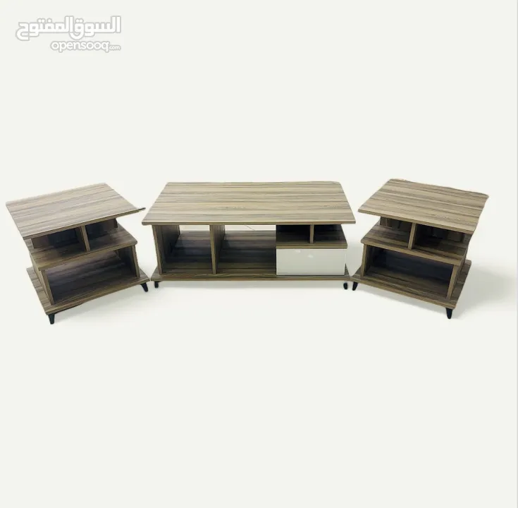 طقم طربيزات وسط مع 4 طولات لاتيه
