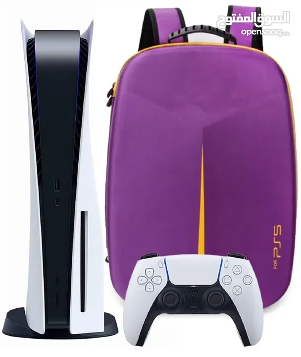 حقيبة تخزين واقية لجهاز البلايستيشن PS5 - PS5 Slim  مع ذراعين كتف PS5 Carrying Travel Storage Bag