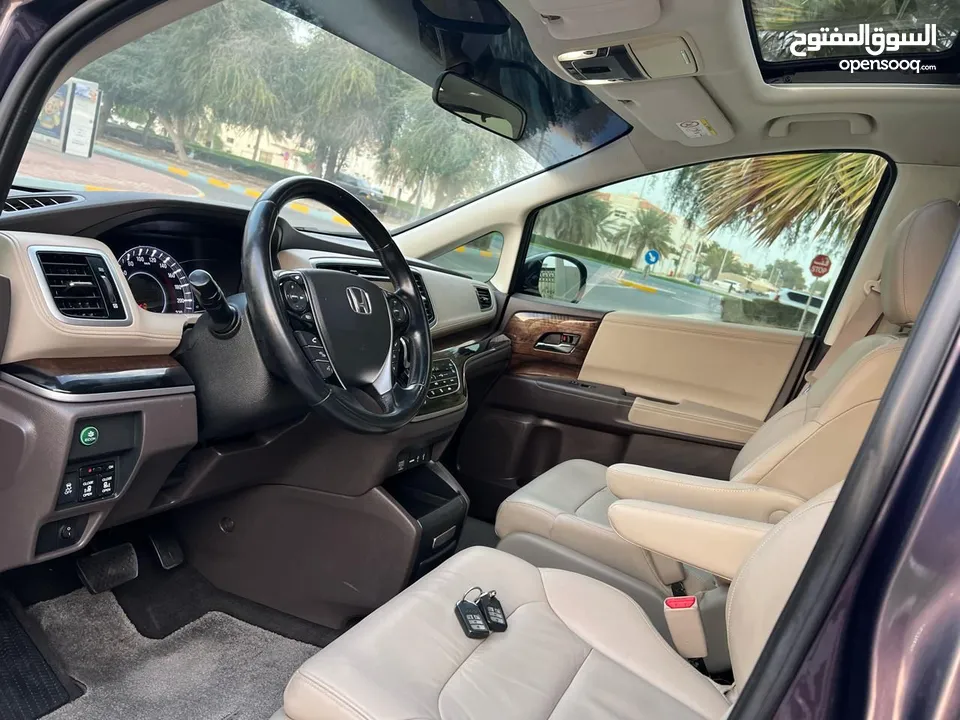 Honda odyssey I-vtec full option   موديل 2016 خليجي GCC  (( بدون صبغ / صبغ الوكاله ))