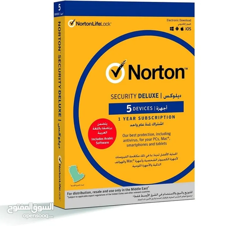 Norton Security Deluxe 3.0 Arabic, 5 Devices برنامج نورتون ل 5 اجهزة