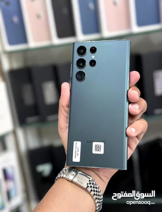 عرض خاص : Samsung S22 ultra 512gb بالذاكرة العملاقة هاتف نظيف جدا بحالة الوكالة مع ضمان و ملحقات
