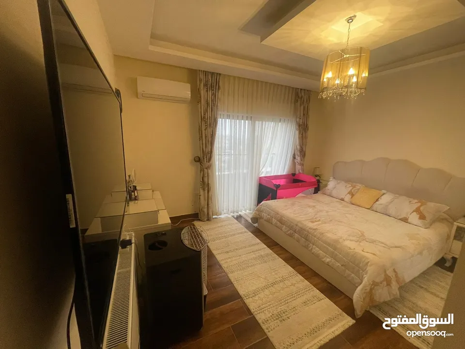 شقه للبيع مرج الحمام مفروشه مساحه 167 طابق ثاني