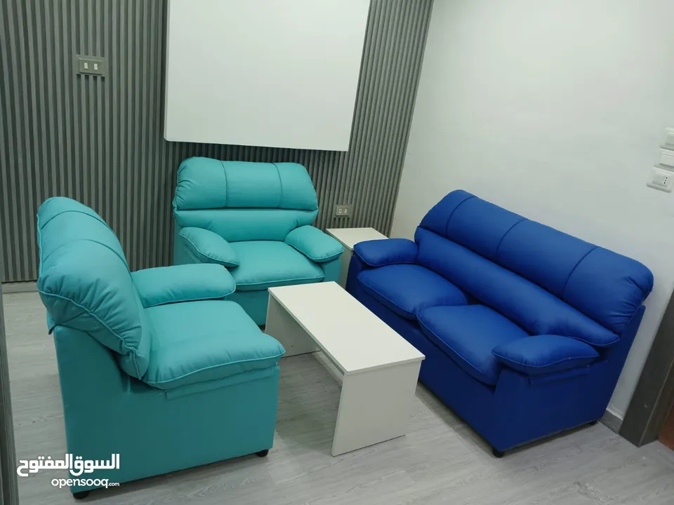 طقم كنب اداري بوليستر الدب الاصلي بسعر المصنع احذروا التقليد