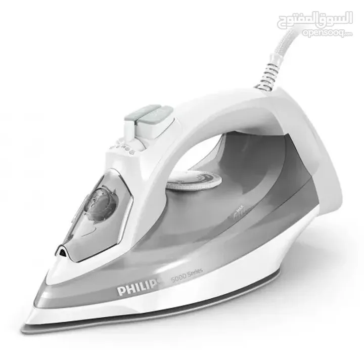 مكواية فيليبس Philips بخار - لون رمادي وابيض نظام بخار بلس Plus