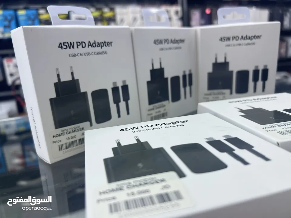 شاحن سامسونج كوبي ون 45w  Home charger Samsung PD 45w  Type-c To Type-c