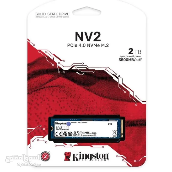 Kingston NV2 2TB M.2 NVMe PCIe 4.0, GEN 4 SSD Up To 3500