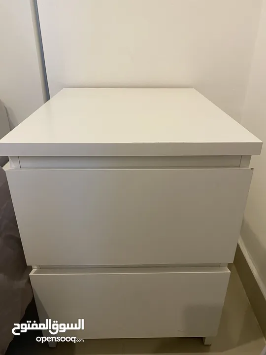 Ikea double bed + Mattress + Bedsides + wardrobe