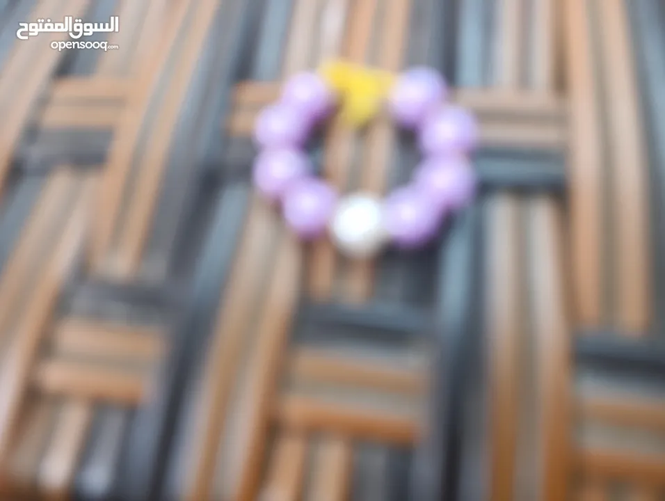 خاتم لؤلؤة بنفسجي سناسيل جميله مناسبه للاطفال