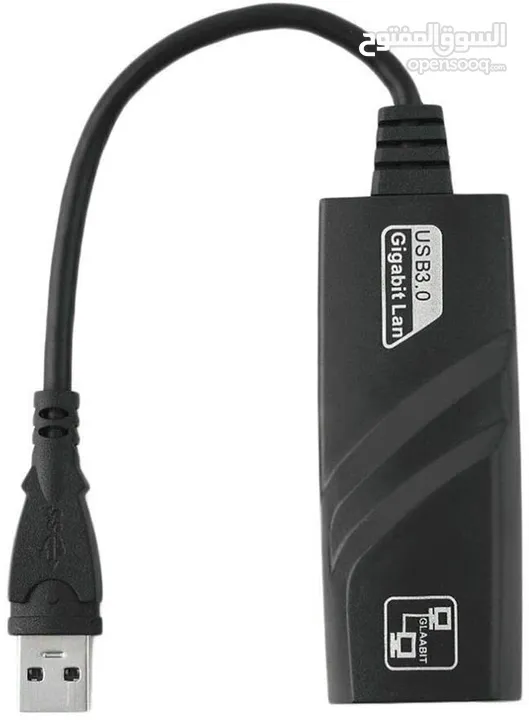 USB 3.0 To 10/100/1000 Gigabit RJ45 Ethernet LAN Network Adapter 1000Mbps تحويلة