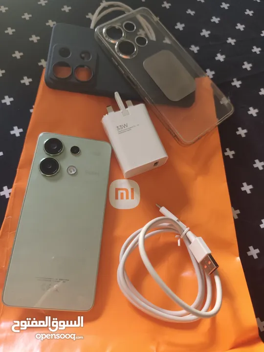 شاومي ردمي نوت 13 اخضر فستقي في حالة اكثر من ممتازة redmi note 13
