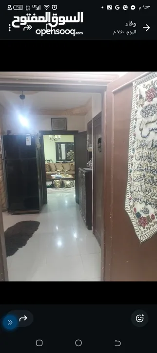شقة طابق ارضي درج طلوع اول فني مساحة 163متر مربع مع مساحة خارجية واسعة مساحة 70 متر مربع تشطيب سوبر