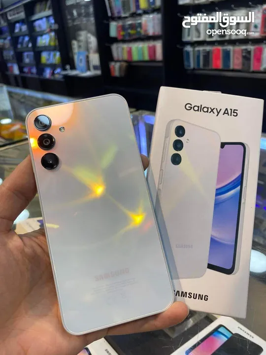 مستعمل اخو الجديد Samsung A15 رام 8 و 12 و 16 جيجا 128 و 256 أغراضة والكرتونه الأصلية متوفر توصيل