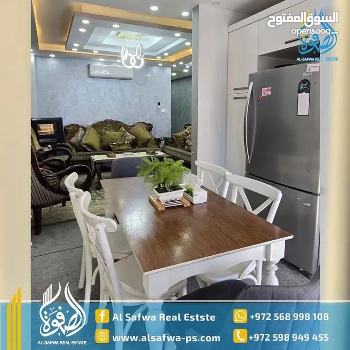 شقه مميزة مفروشه للايجار مع ترس قرب بلديه رام الله