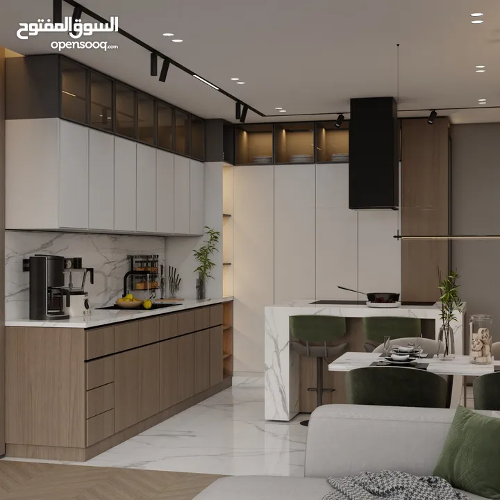 شقه فاخره استوديو طابق ارضي مساحه 98 متر / عبدون بجانب تاج مول