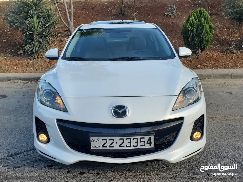 مازدا 3 زوووم موديل 2013 فل كامل مع الفتحه بأعلى صنف ومواصفات من فئتها  MAZDA 3 ZOOM MODEL 2013