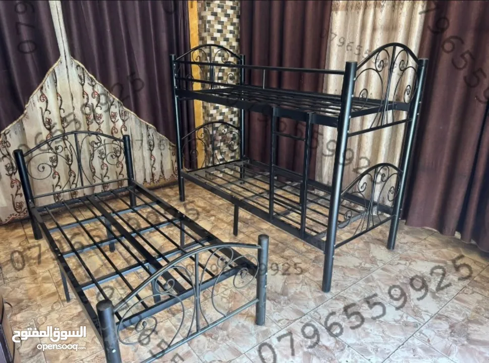 تخت مفرد  تخت طابقين وفرشات