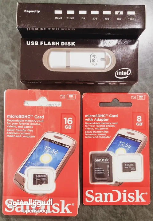 كروت ذاكرة و ميموري كارد وفلاشات Memory Cards and USB Flash