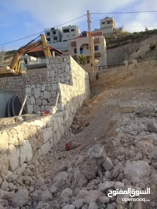 بناء سناسل حجريه وتشيك مزارع بناء بيوت ريفيه واثريه قابيون شلالات نوافير شحف فيربليس تعهدات عامة