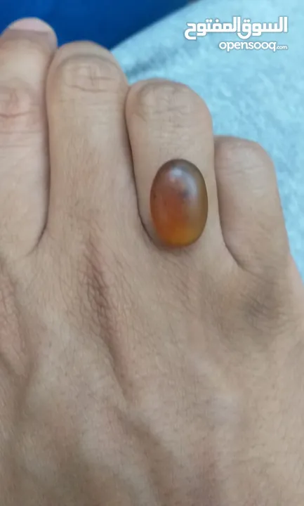 حجر كهرمان بورمي طبيعي وزن 3.60 قيراط  natural burma insect amber stone