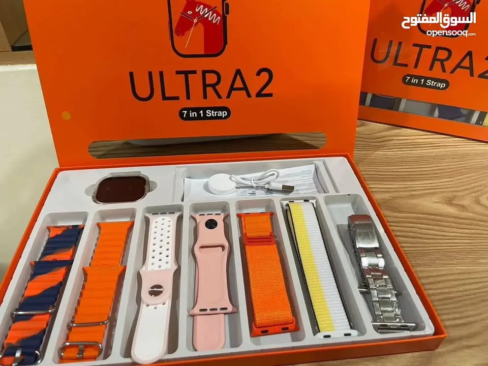 ساعة ذكية( ULTRA 2( 7 in 1 strap    ساعة الترا الذكية – الإصدار الجديد بالحجم الكبير 49mm متوفرة