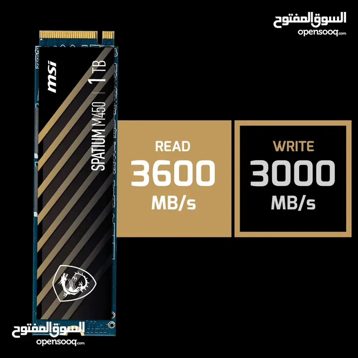 500GB MSI SPATIUM M450 M.2 NVME 3D NAND 50X SPEED DESKTOP - LAPTOP GAMING SSD