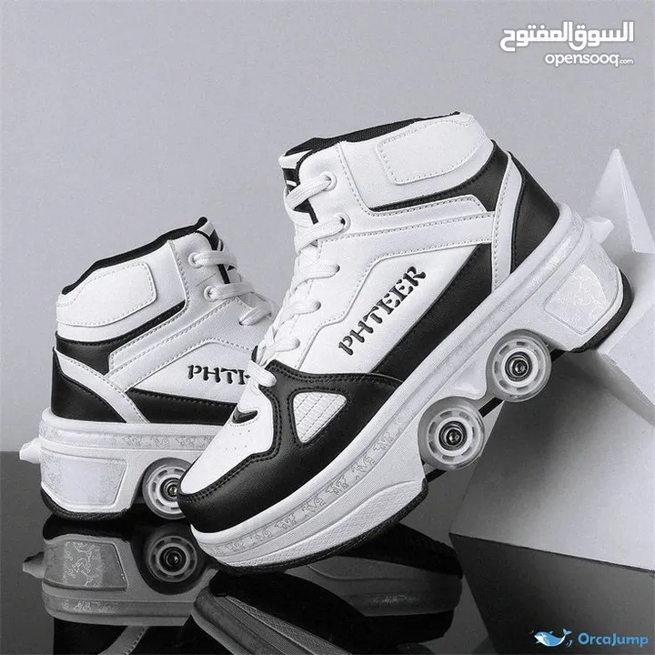 بوت سكت صيني مع كبسة  اللون ابيص واسود  نفس الي بالصورة بالظبط