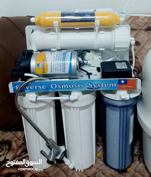 فلتر ماء 6 مراحل مستعمل نظيف جدا للبيع  صناعة تايواني شغال مئة بالمئة ما بدو أي شيء تم تغيير حشوات