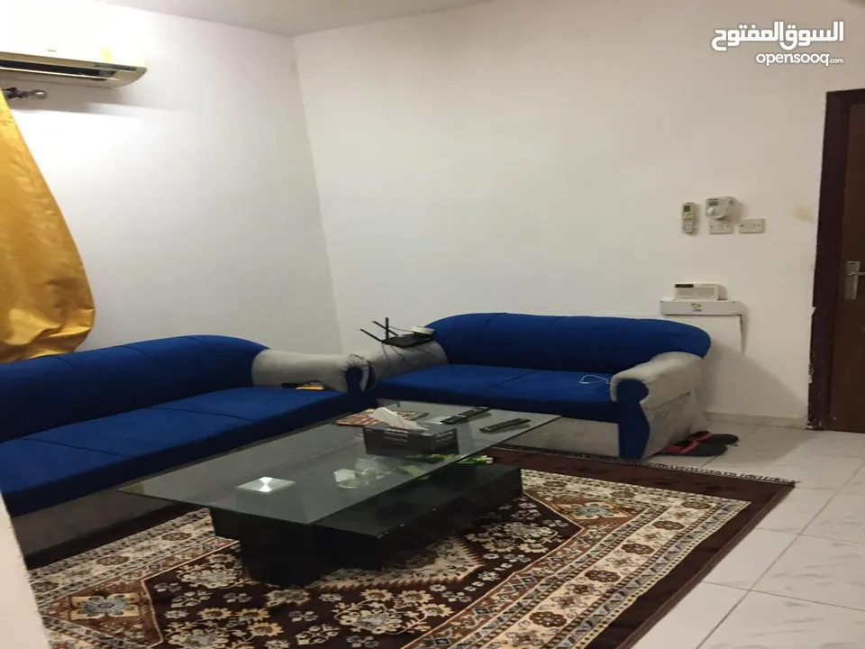 للايجار الشهري شقة غرفتين وصالة مفروشة في عجمان منطقة الكورنيش