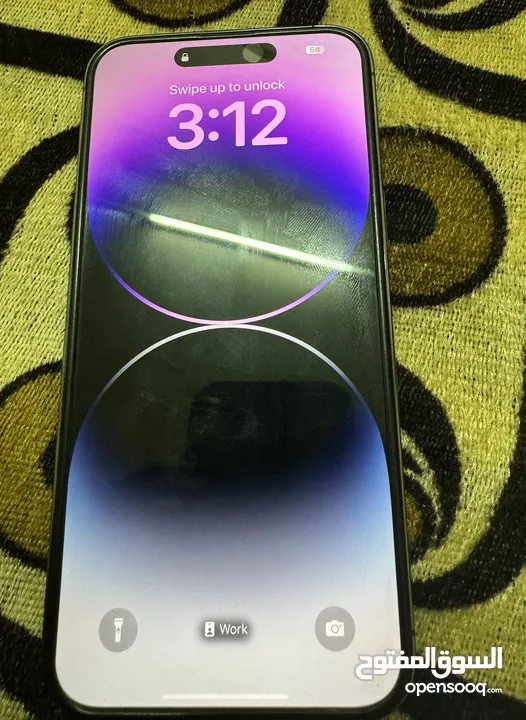 IPHONE 14 pro max purple 128GB ESIM بLOCKED(A&At) ايفون 14 برو ماكس  ب عدن