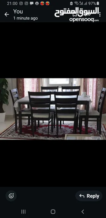 dinning table +6 chairs