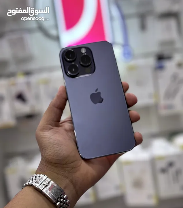 عرض خااص : iPhone 14 pro max 256gb جهاز بحالة الوكالة بدون شموخ أو مشاكل مع ضمان و ملحقات بأقل سعر