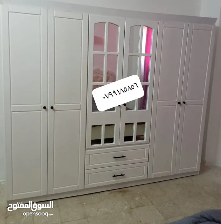 خزائن ملابس جميع المقاسات جودة عالية كفاله على جميع اعمالنا خزائن ملابس طابق مقاس 250 عرض