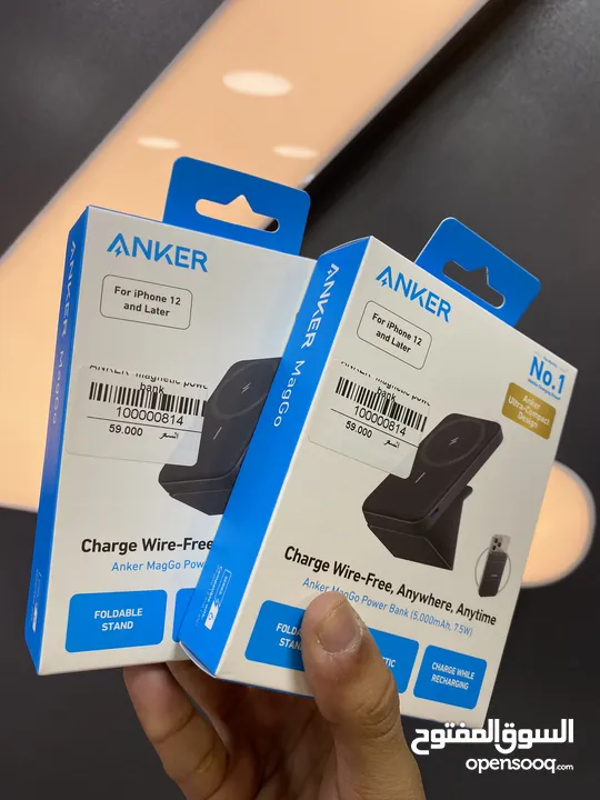 شاحن انكر ماج سيف. مكفول 18 شهر    Anker MagGo power Bank ( 5,000M Ah ,7.5 W