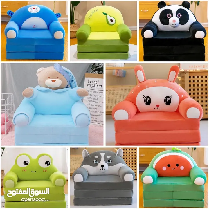 كنب الاطفال بتحول لفرشه او تخت اقمشه عاليه الجوده واسفنج طبي من عمر شهر لغايه 4 سنوات
