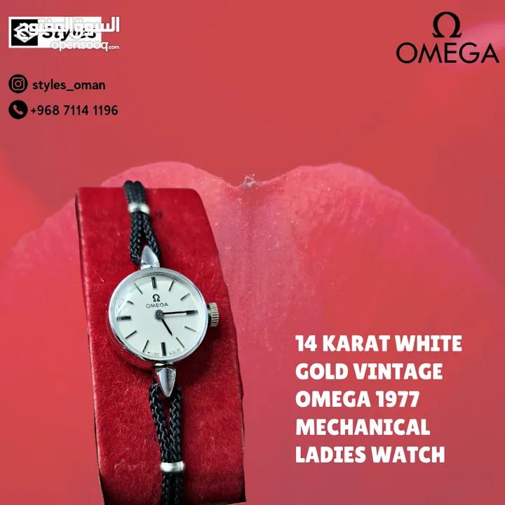 14 Karat White Gold Vintage Omega 1977 Mechanical Ladies watch