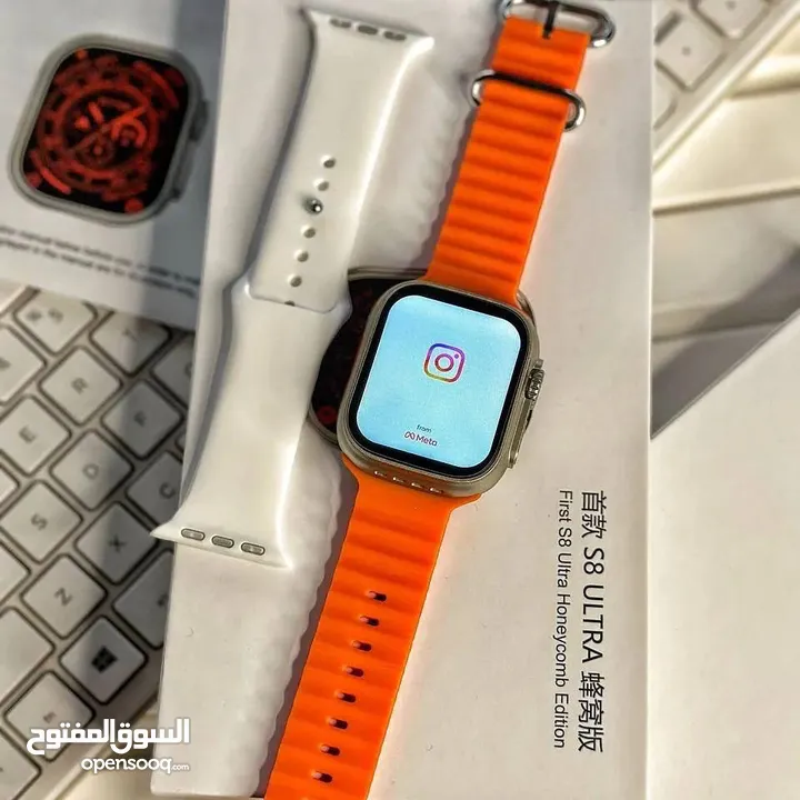 ساعه سمارت تاتش سكرين النترا 4G بسعر لقطه   Smart Watch S8 Ultra. android with SIM CARD.4G