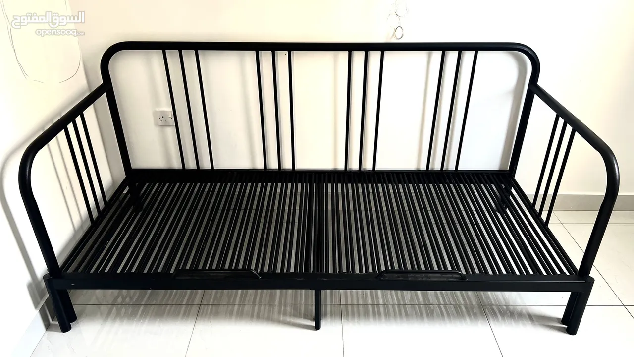 IKEA Day-bed frame, black, 80x200 cm