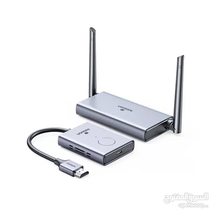 UGREEN WIRELESS HDMI UP TO 50M  جهاز إرسال واستقبال HDMI لاسلكي من UGREEN – مدى يصل حتى 50 متر