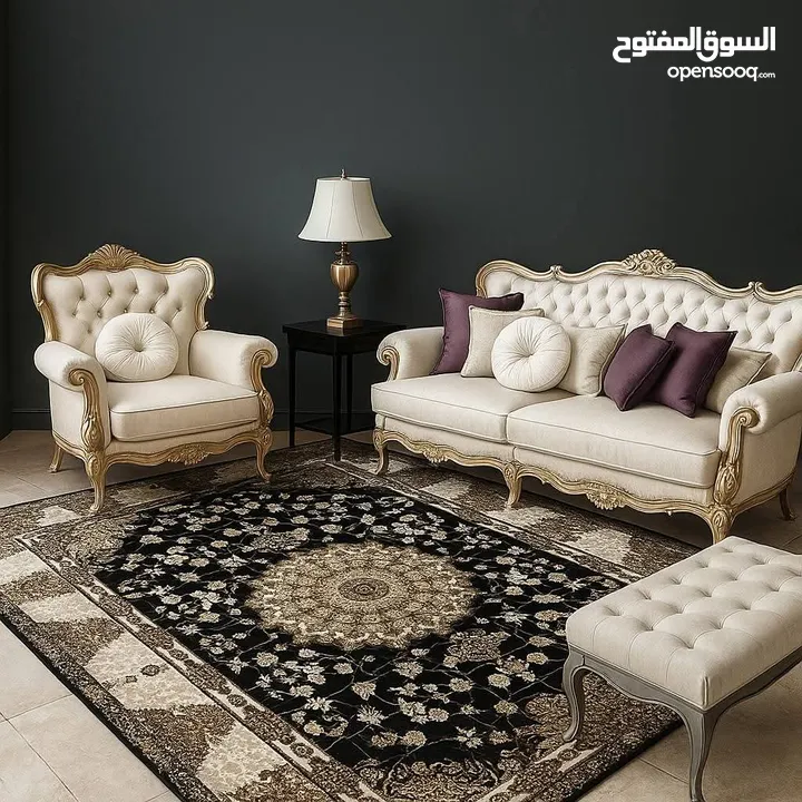 سجاد مخمل ناعم مع أرضية مانعة للانزلاق