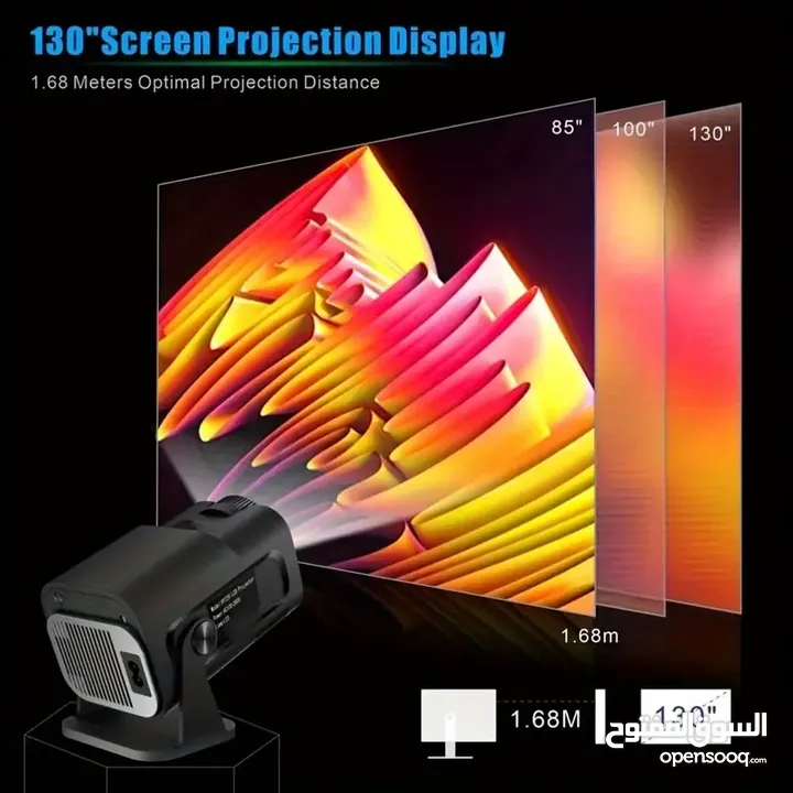 بروجكتر سينمائي منزلي وايرلس صغير وخفيف لمشاهدة الأفلام-Wireless HY320 Projector