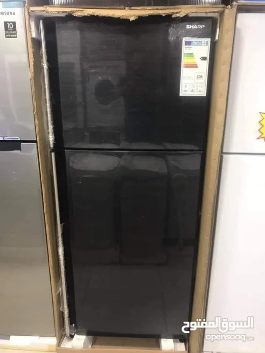 ثلاجه شارب لون اسود مميز 450 ليتر بسعر حرق