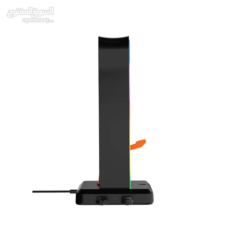 Meetion U002 RGB Stand For Gaming Headset حامل قاعدة سماعات مضاءة مع مداخل