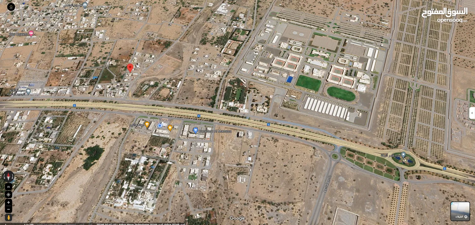 فرصة رائعة لإمتلاك قطعة ارض سكنية ولاية السيب - المنومة شمال بالقرب من بيت البركة