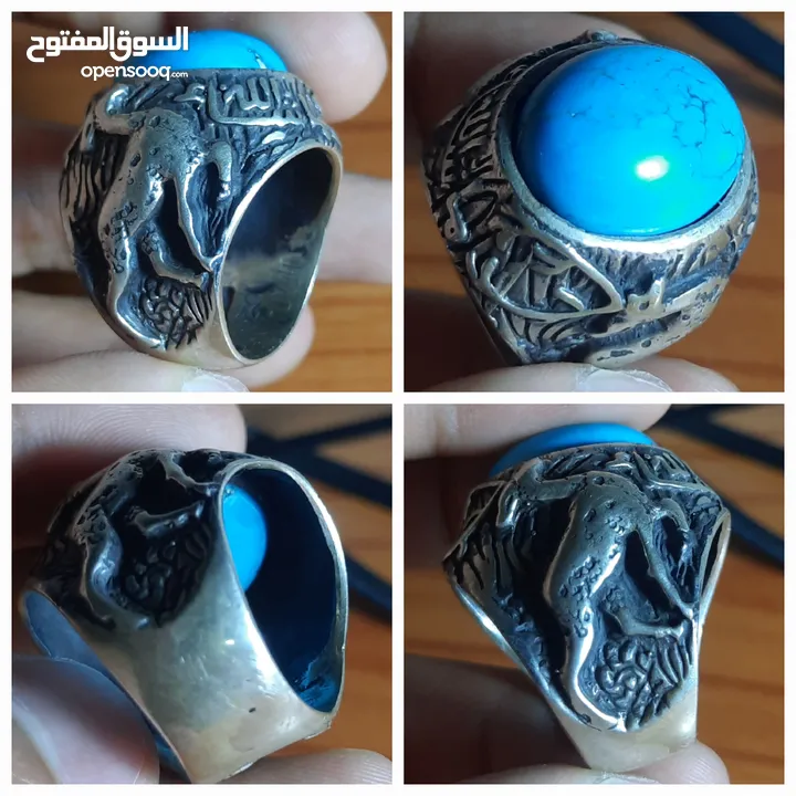 مجموعة مميزة من خواتم الفضة الخالصة احجار طبيعية   احجار عقيق، ياقوت، فيروز، اوبال، مازونايت، زفير،