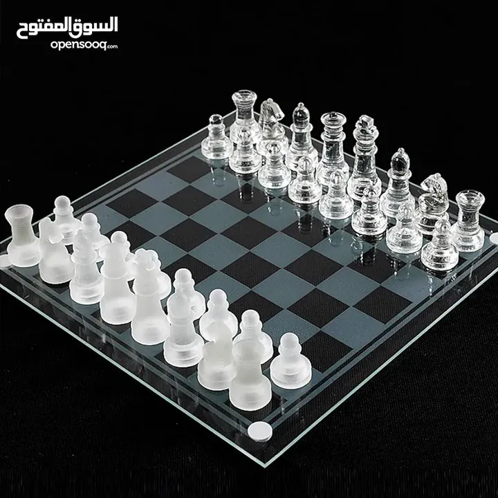 بورد شطرنج كرستال زجاج